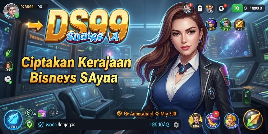 Tangkapan layar gameplay DS99 menampilkan saat membangun kerajaan bisnis.