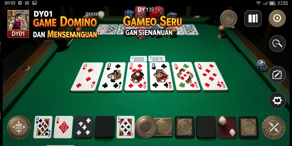 Tampilan dinamis gameplay Domino yang menegangkan.