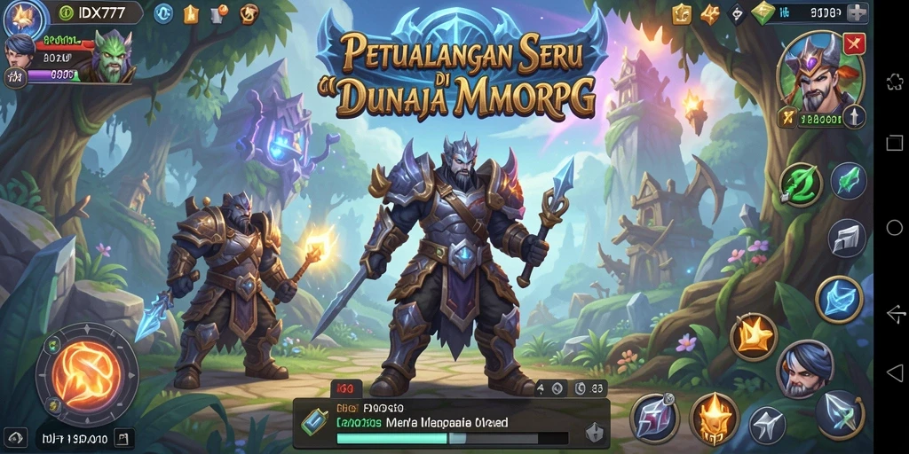 Tampilan gameplay seru dalam aksi petualangan MMORPG.