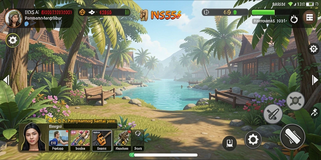 Tampilan gameplay INS55 yang menarik dan penuh warna.