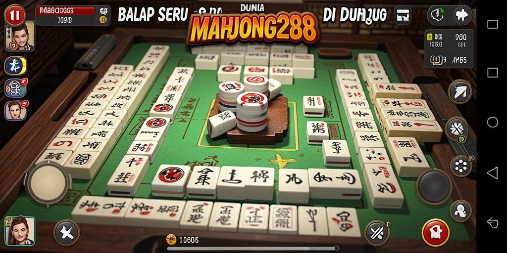 Tampilan menarik dari gameplay balapan di MAHJONG288.