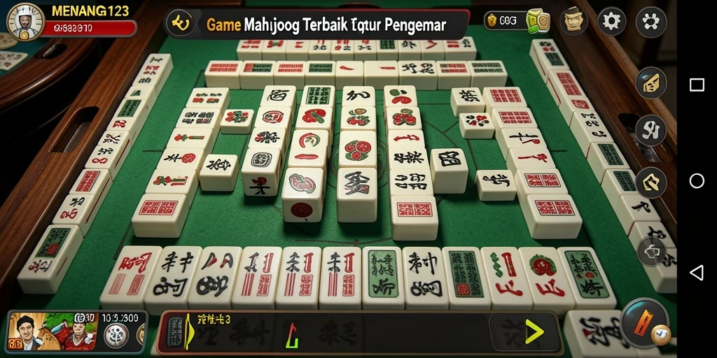 Tampilan gameplay Mahjong yang seru di MENANG123.