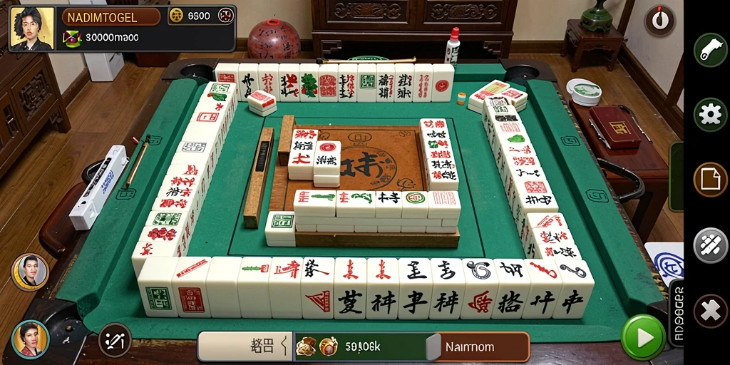 Tampilan gameplay Mahjong NADIMTOGEL yang seru dan menantang.