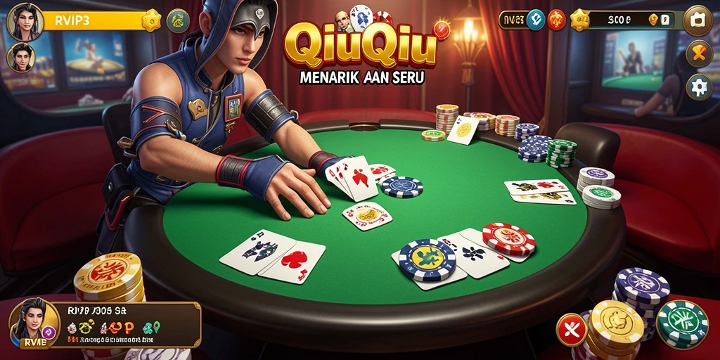 Tampilan gameplay seru dalam RVIP3 dengan aksi QiuQiu yang mendebarkan.