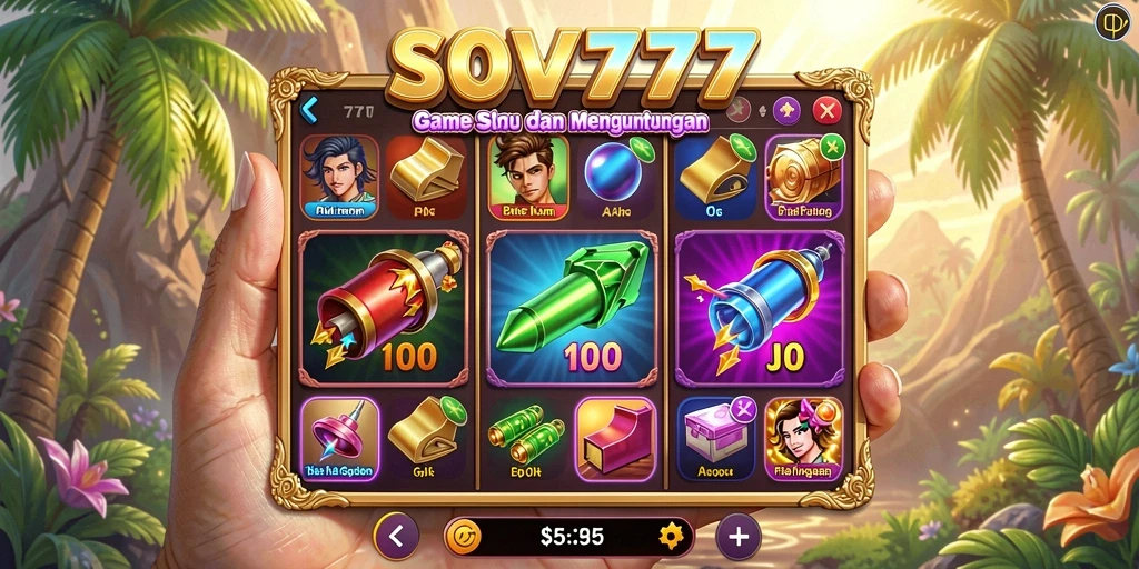 Tangkapan layar utama SOV777 menampilkan gameplay seru slot yang menarik.