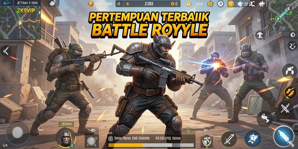Gameplay dinamis dan seru di ZK9VIP Battle Royale.